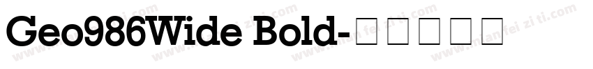 Geo986Wide Bold字体转换